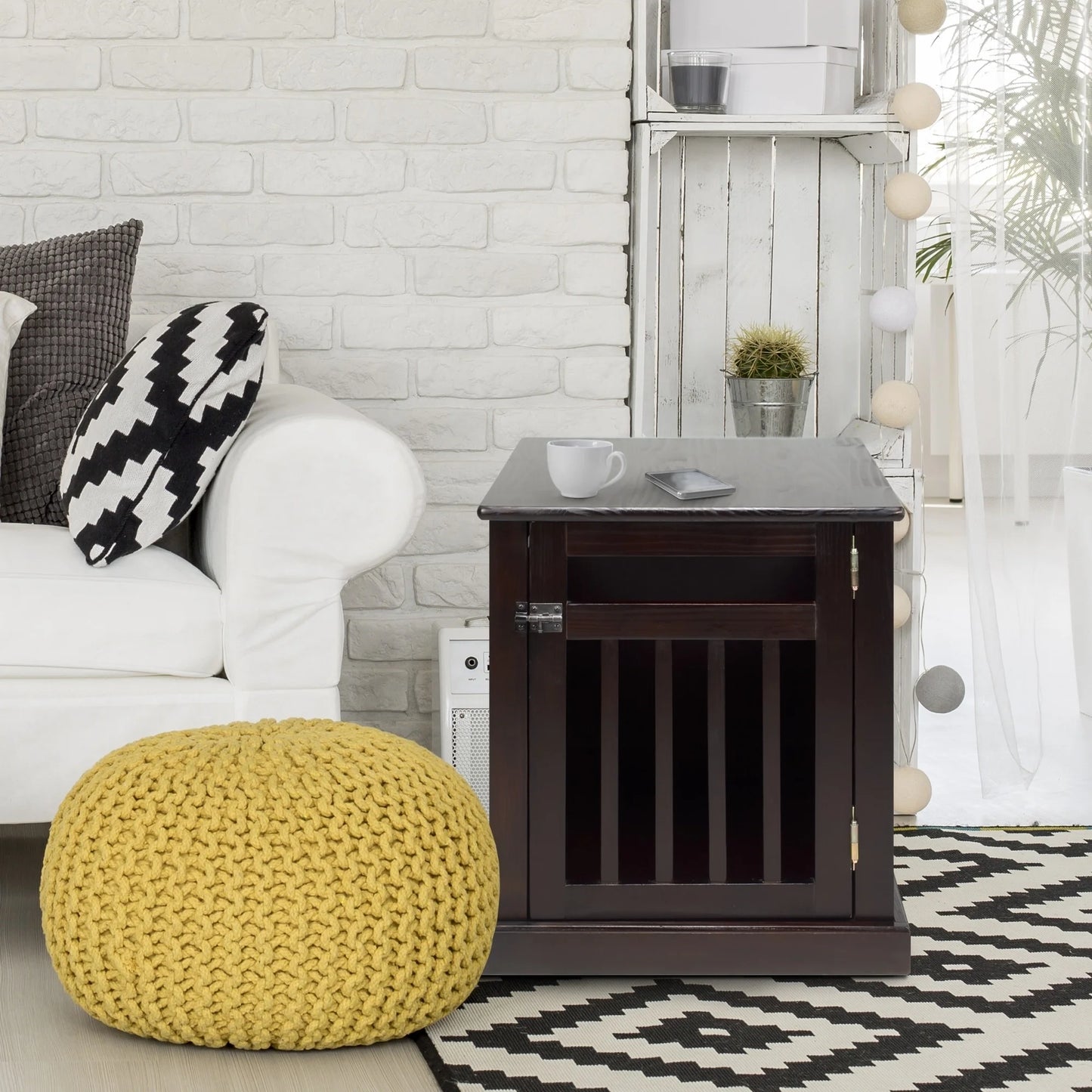 Pet Crate End Table-Weight Supported:150 Lbs (Top)