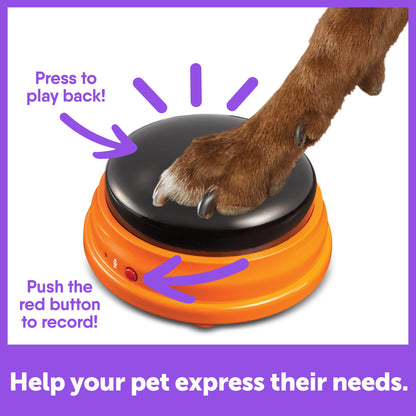 Hunger for Words Talking Pet Starter Set Recordable Buttons for Dog Training 4 Pack