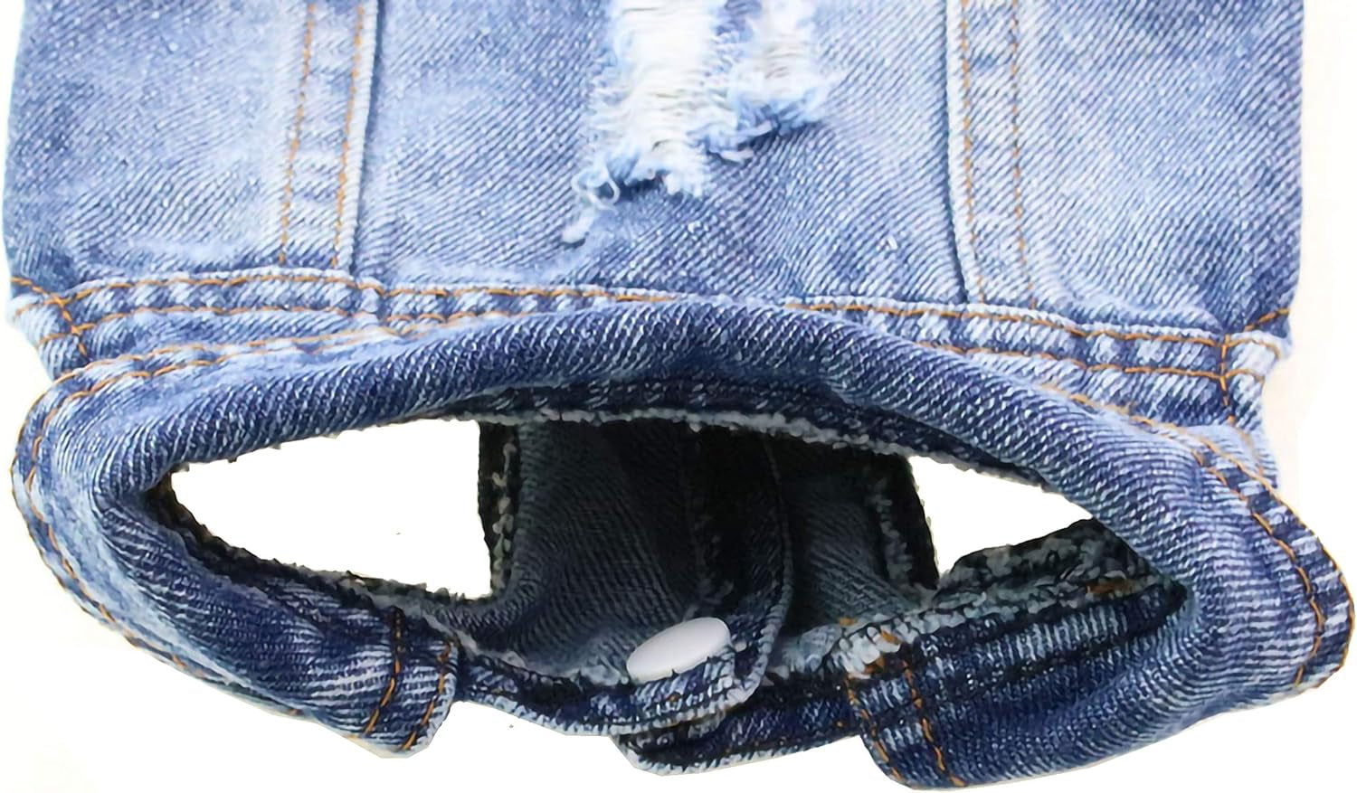 Vintage Washed Denim Dog Jeans Jacket - Cool Puppy Lapel Vests for Small Medium Dogs & Cats
