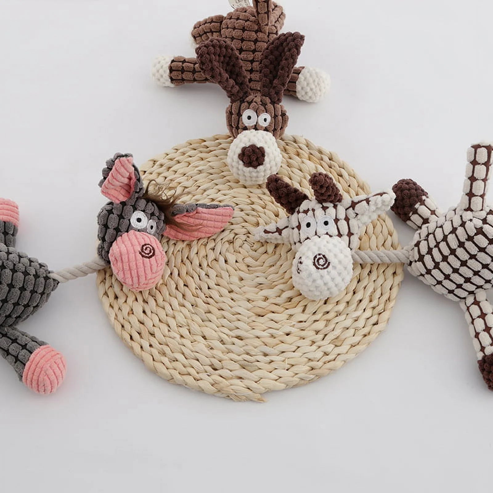 Dog Toys - Dog Toy for Aggressive Chewers Non Toxic Fragrant Clean Durable and Squeaking Style Donkey