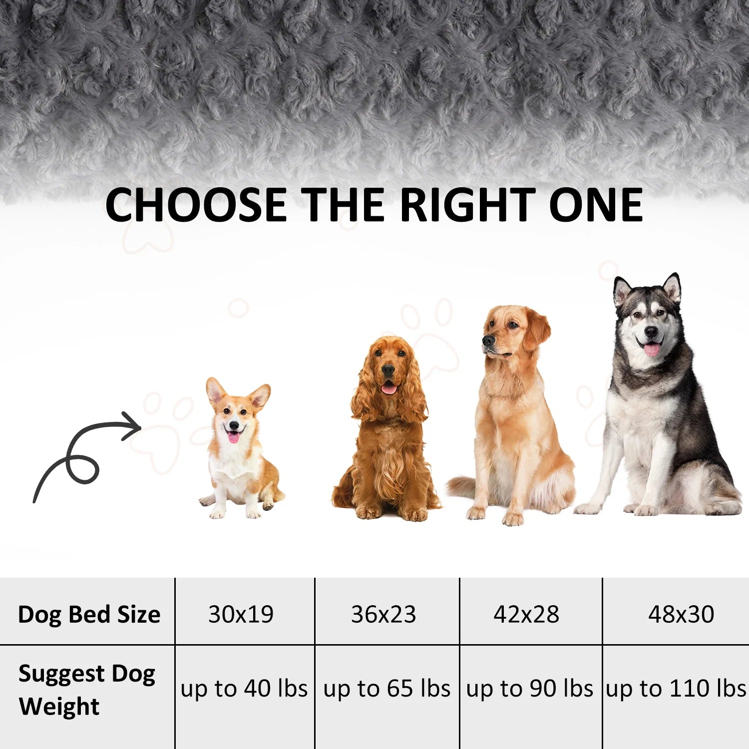 Large Dog Bed, Luxury Rose Velvet Pet Mattress, Washable Dog Mattress for Crate, Non Slip Bottom, Suitable for Large, Medium Dogs 36 "X 23", Light Gray