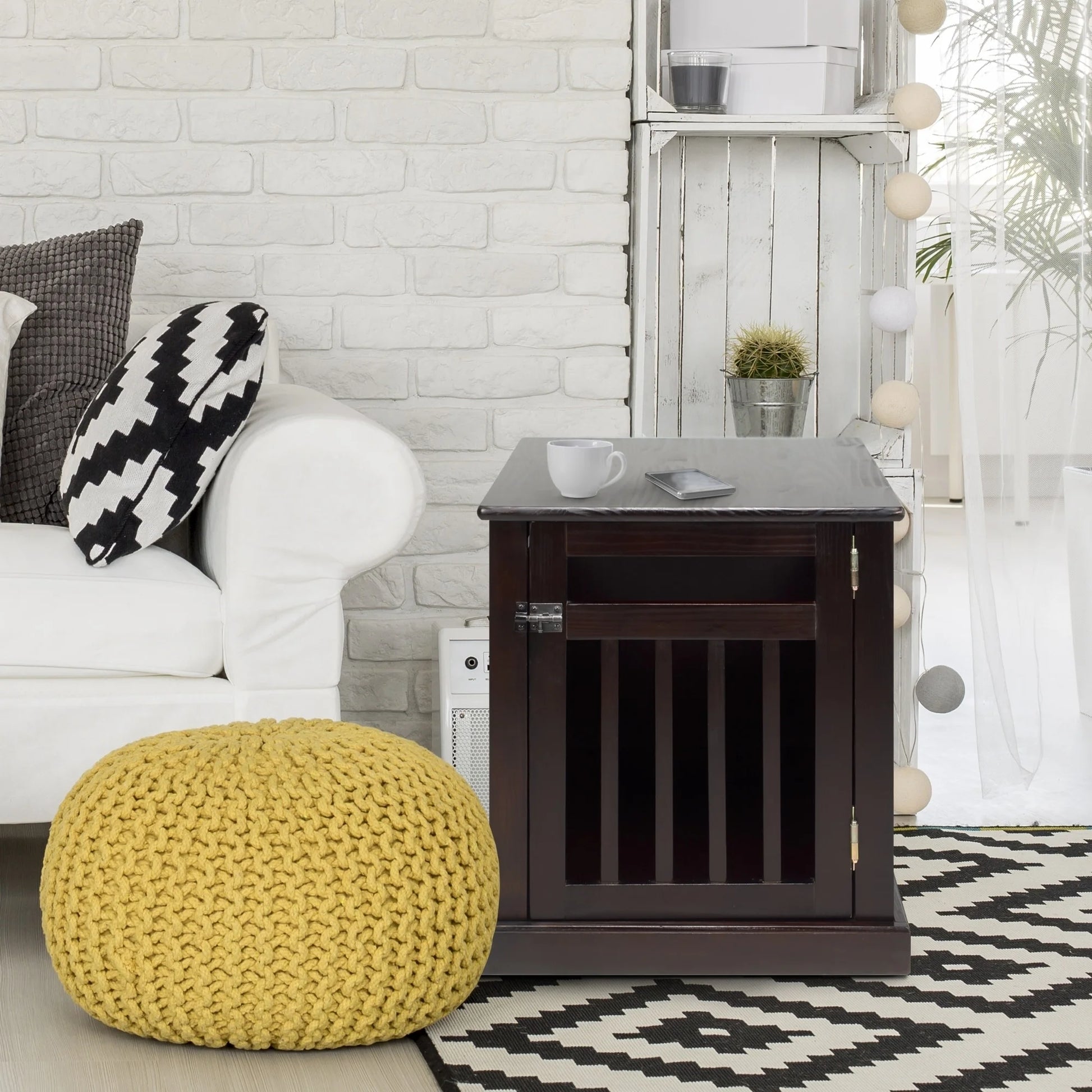 Pet Crate End Table-Weight Supported:150 Lbs (Top)