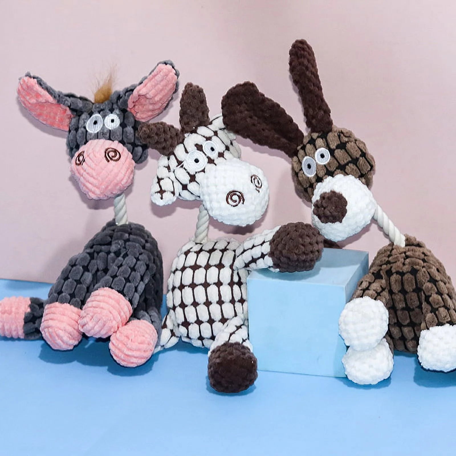 Dog Toys - Dog Toy for Aggressive Chewers Non Toxic Fragrant Clean Durable and Squeaking Style Donkey