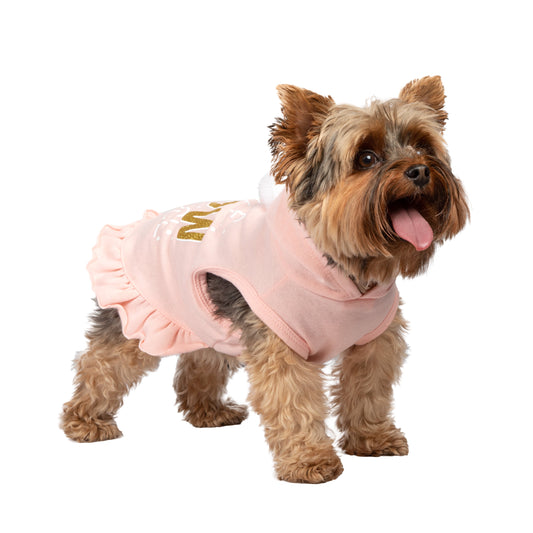 , Dog and Cat Clothes, Little Snow Angel Pet Hoodie, Pink, S