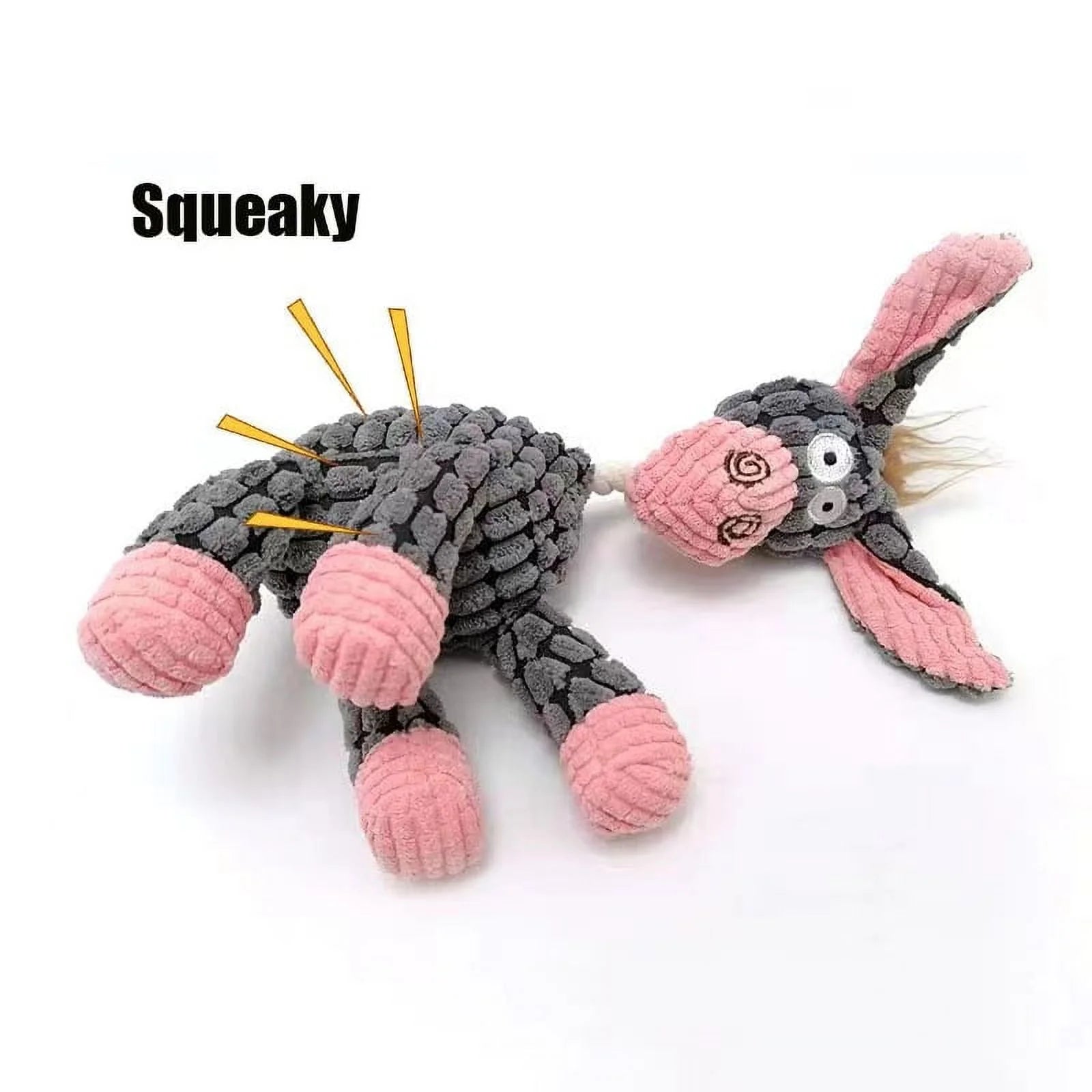 Dog Toys - Dog Toy for Aggressive Chewers Non Toxic Fragrant Clean Durable and Squeaking Style Donkey