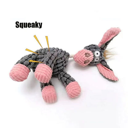 Dog Toys - Dog Toy for Aggressive Chewers Non Toxic Fragrant Clean Durable and Squeaking Style Donkey